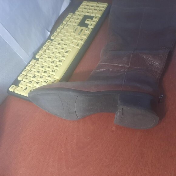 Franco Sarto Daya Over Knee Boot Wide Calf Brown Size 9 PreLoved Good Condition - Picture 3 of 7